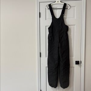 Ski Gear Sno Tex Womens Ski Pants Overalls Snow Bib  Black Nylon Size Medium